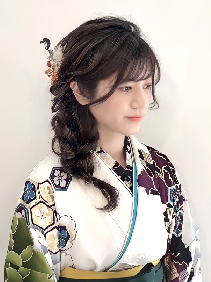サイド編みおろし