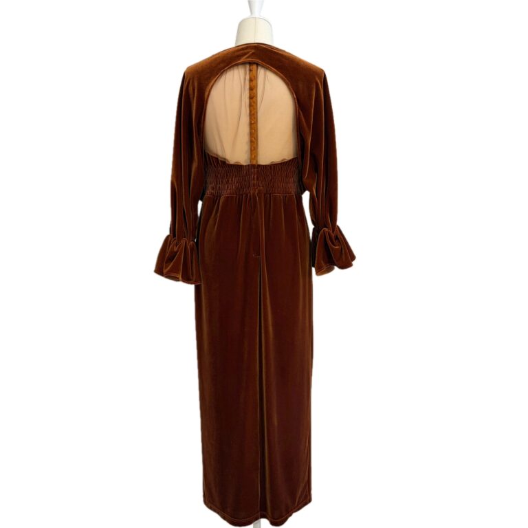 Ameri VINTAGE】2WAY CURVE VELOURS DRESS | FIORI