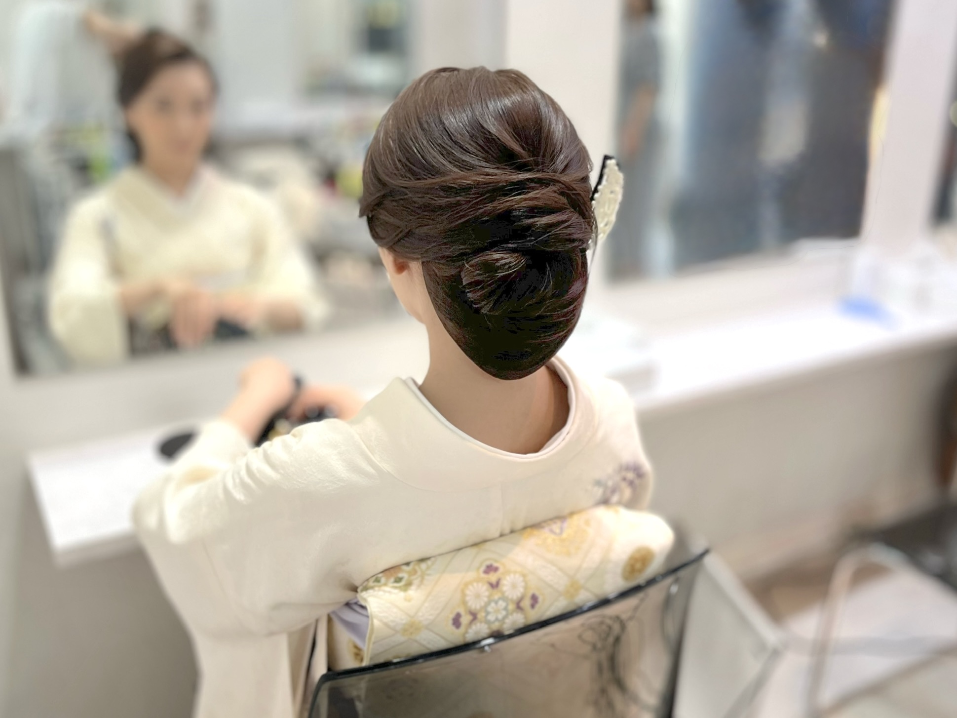 お着物シニヨンスタイル