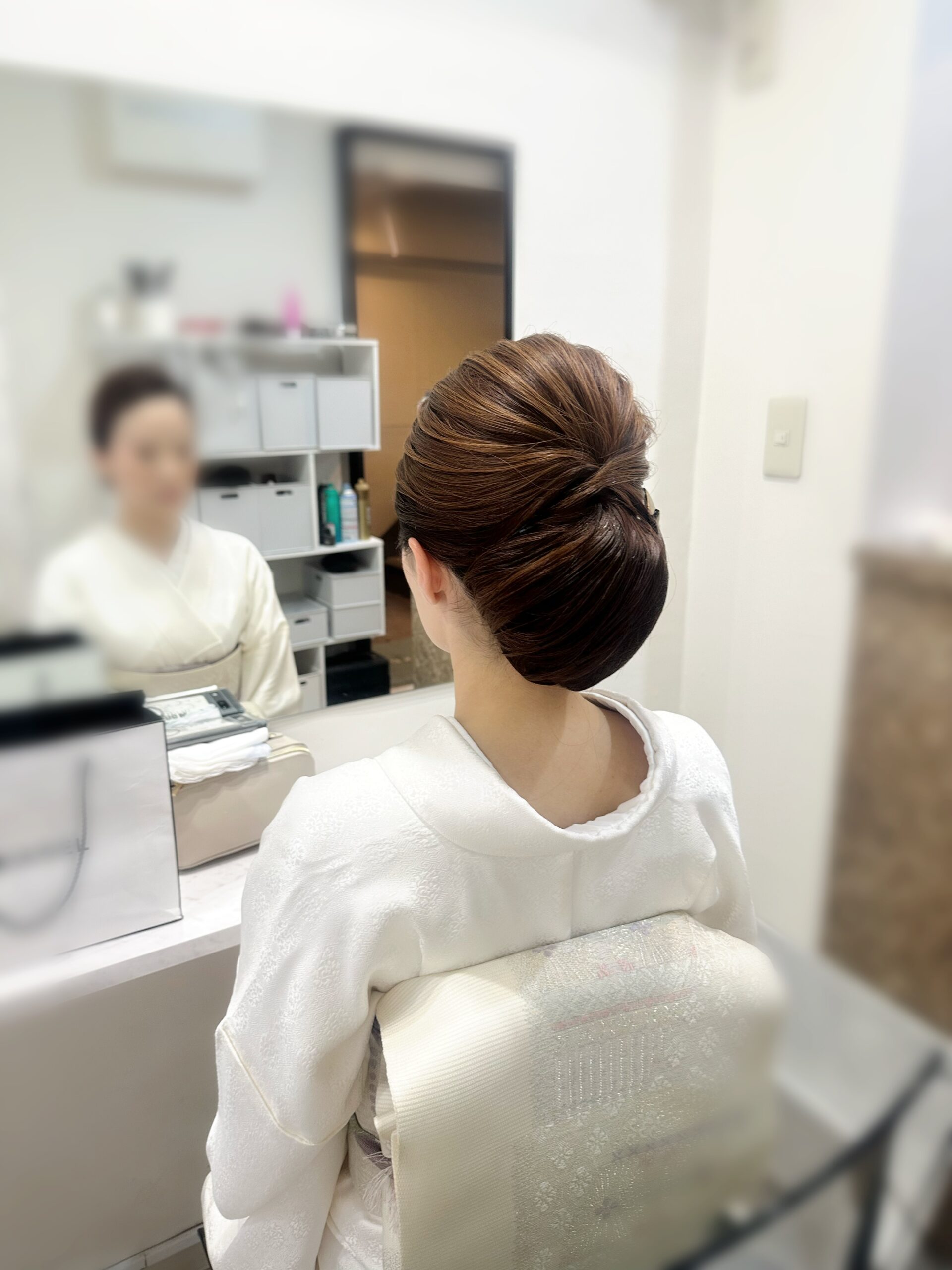 和装シニヨンスタイル