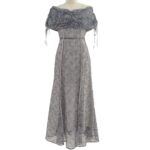 FRAY I.D / シークインフラワーオフショルドレス週末セール FRAY I.D シークイン花モチーフライムグリーンドレス (S) をレンタル